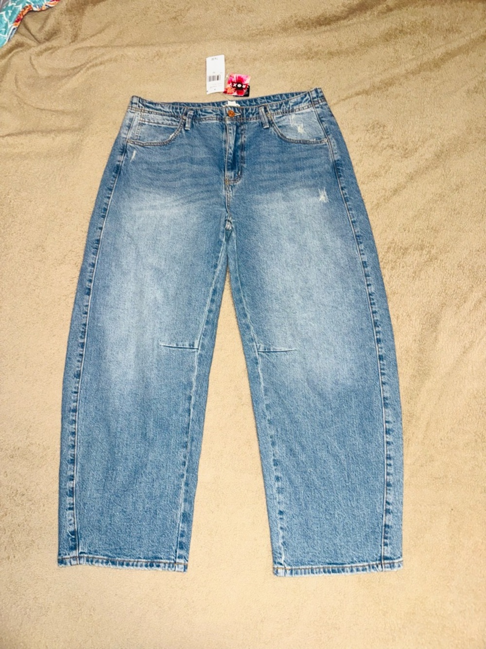 Roxy Light Blue High-Rise Relaxed Jeans